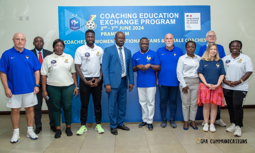 Members of the Ghana Football Association and French Embassy. Photo courtesy of GFA.